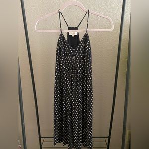 Knee Length Spaghetti Strap Dotted Loft Dress